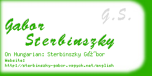 gabor sterbinszky business card